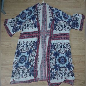 Maurices Americana Red White & Blue Kimono